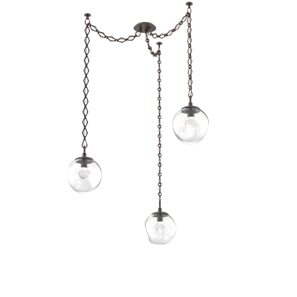 Aster Round 3pc Swag Multi-Pendant Chain (LED)