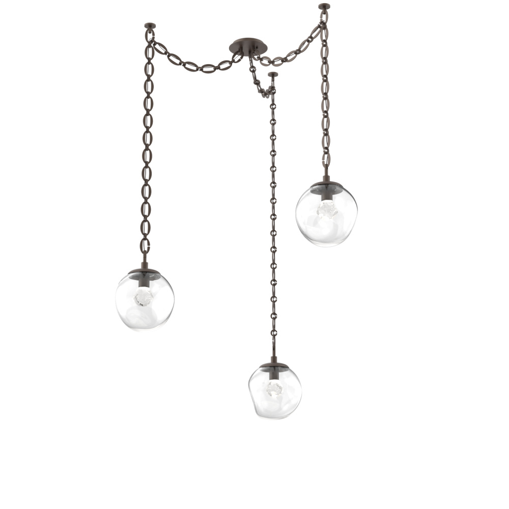 Aster LED Multi Light Pendant Multi Port Canopy Flat Bronze