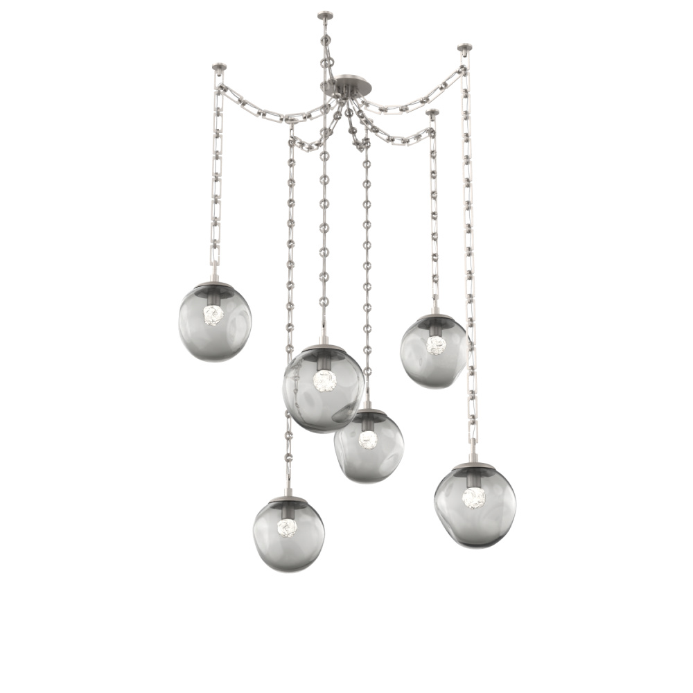 Aster Round 6pc Swag Multi-Pendant Chain (LED)