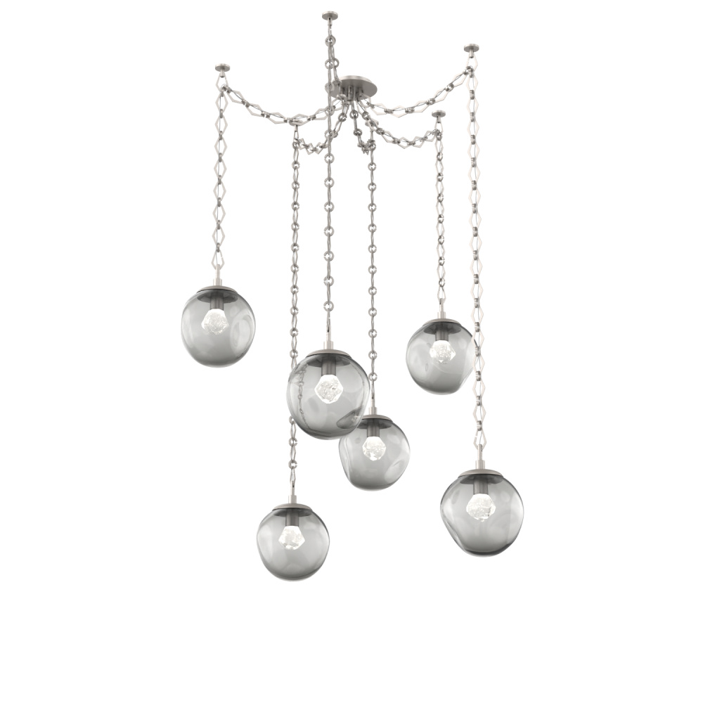 Aster Round 6pc Swag Multi-Pendant Chain (LED)