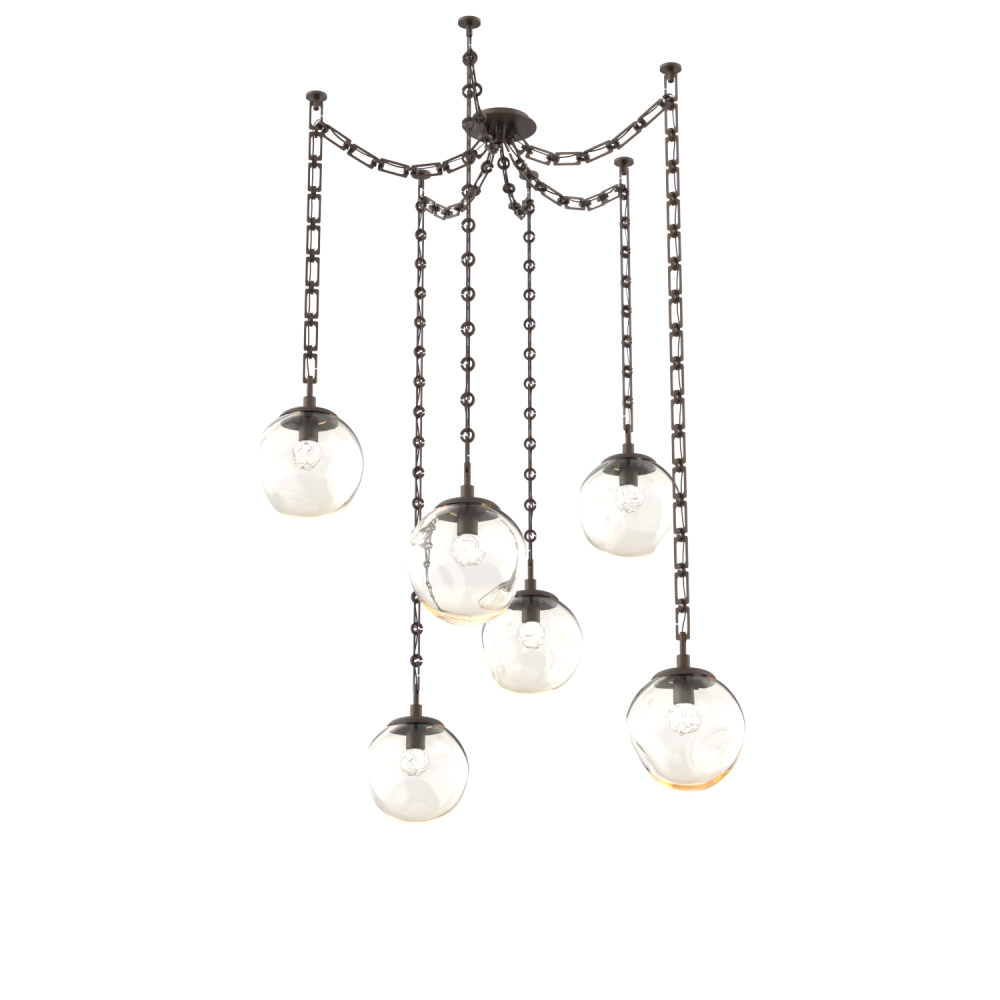 Aster Round 6pc Swag Multi-Pendant Chain (LED)
