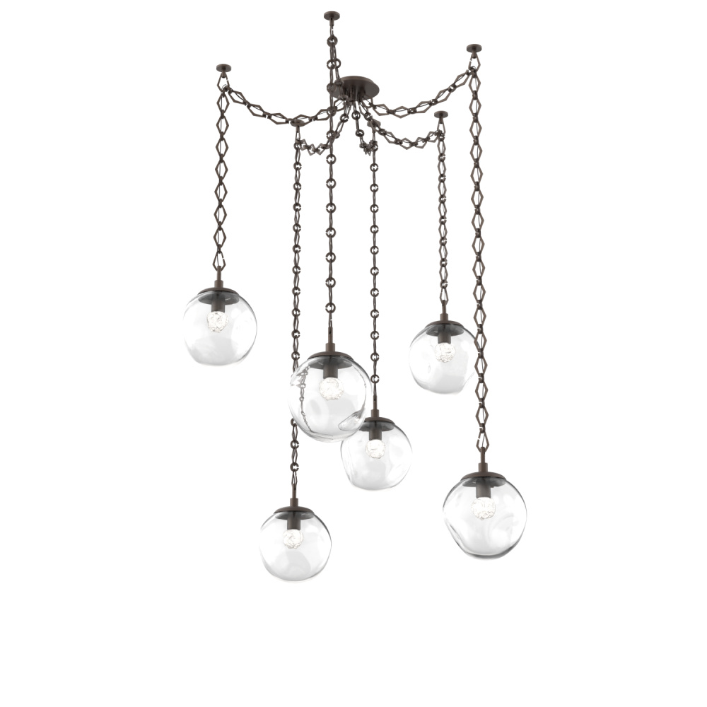 Aster Round 6pc Swag Multi-Pendant Chain (LED)