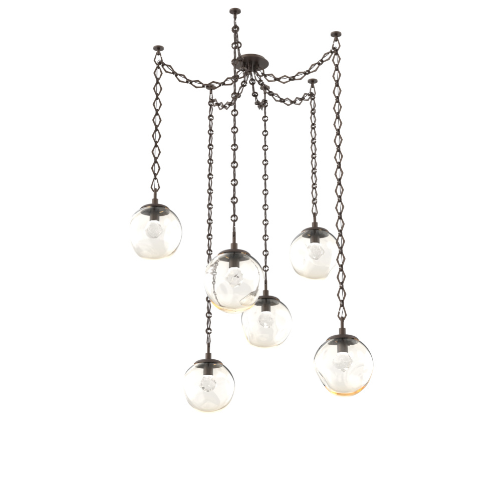 Aster LED Multi Light Pendant Multi Port Canopy Flat Bronze