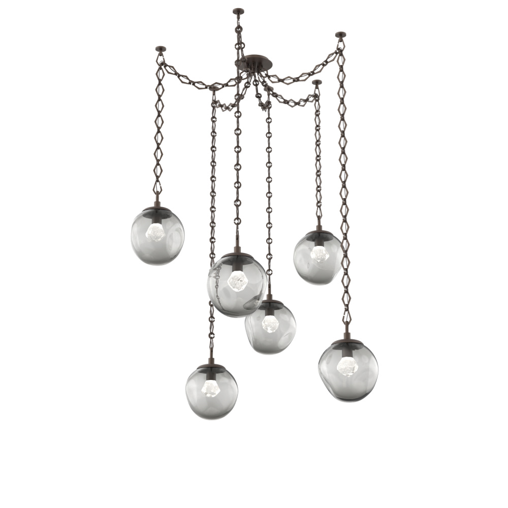 Aster Round 6pc Swag Multi-Pendant Chain (LED)