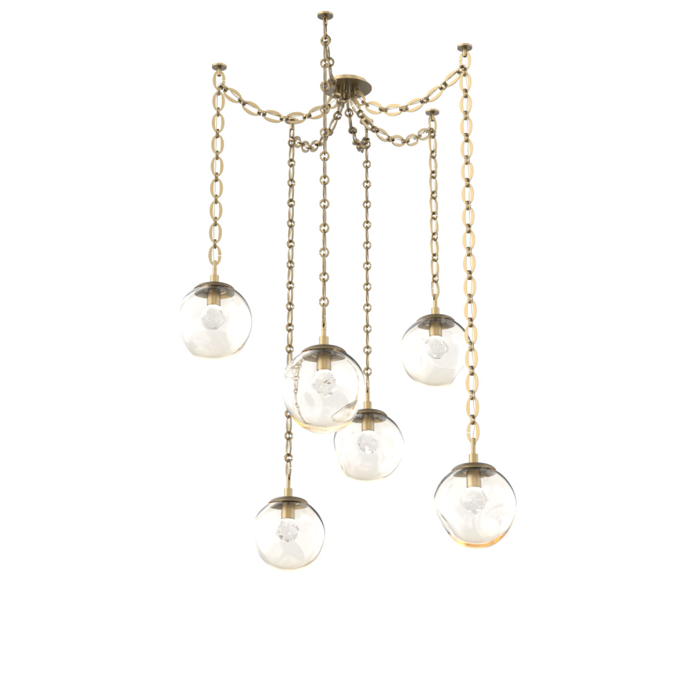 Aster Round 6pc Swag Multi-Pendant Chain (LED)