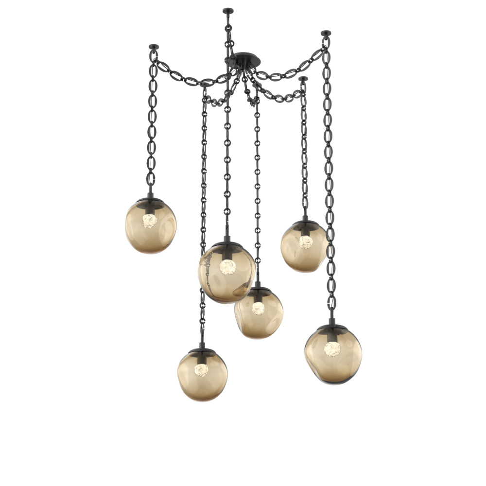 Aster Round 6pc Swag Multi-Pendant Chain (LED)