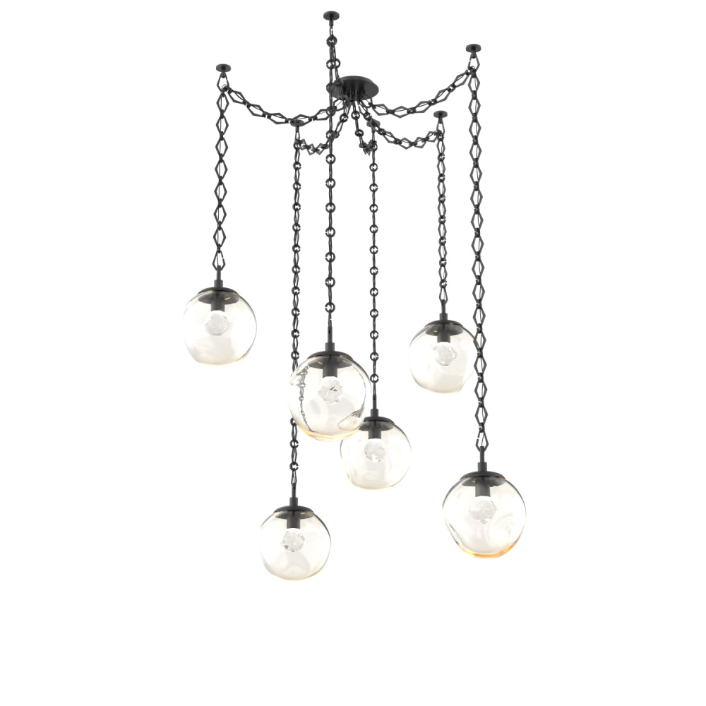 Aster Round 6pc Swag Multi-Pendant Chain (LED)