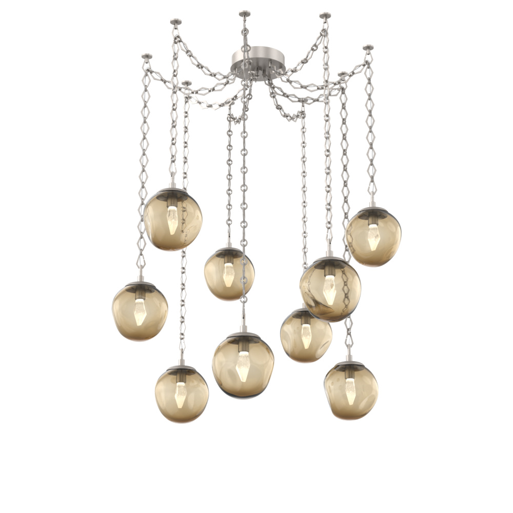 Aster Round 9pc Swag Multi-Pendant Chain (LED)