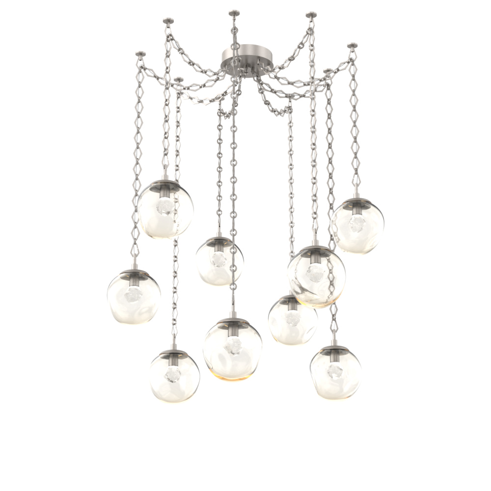 Aster Round 9pc Swag Multi-Pendant Chain (LED)