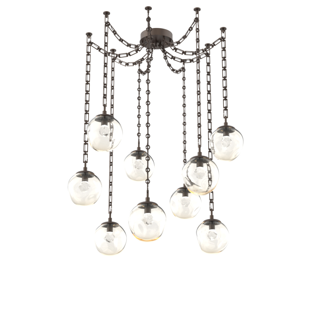Aster LED Multi Light Pendant Multi Port Canopy Flat Bronze