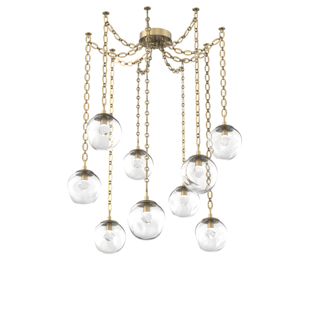 Aster Round 9pc Swag Multi-Pendant Chain (LED)