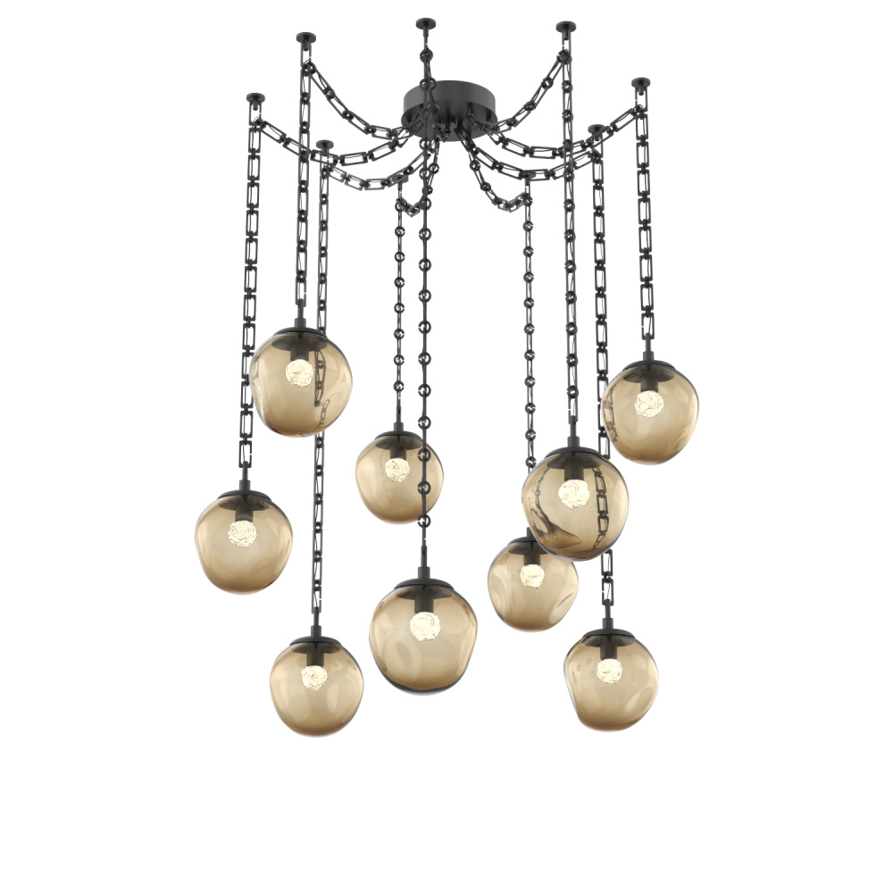 Aster Round 9pc Swag Multi-Pendant Chain (LED)