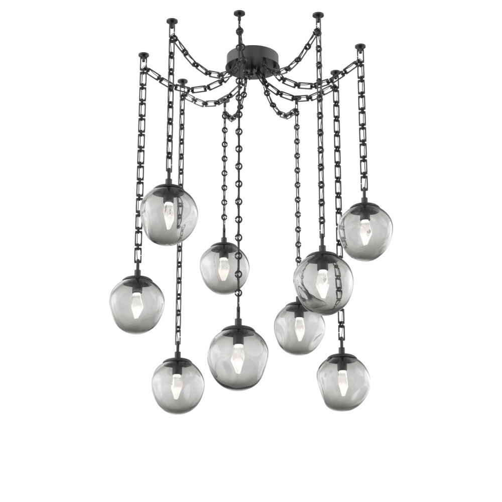 Aster Round 9pc Swag Multi-Pendant Chain (LED)