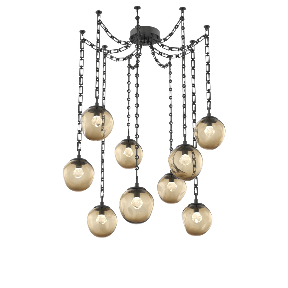 Aster Round 9pc Swag Multi-Pendant Chain (LED)