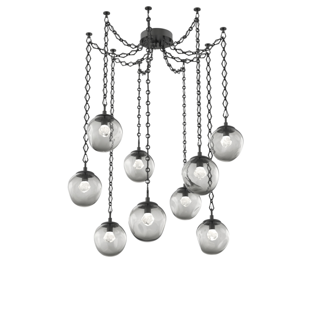 Aster Round 9pc Swag Multi-Pendant Chain (LED)