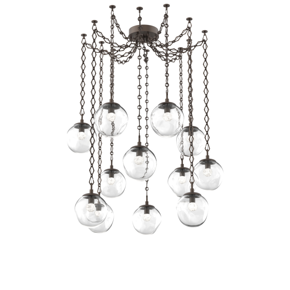Aster LED Multi Light Pendant Multi Port Canopy Flat Bronze