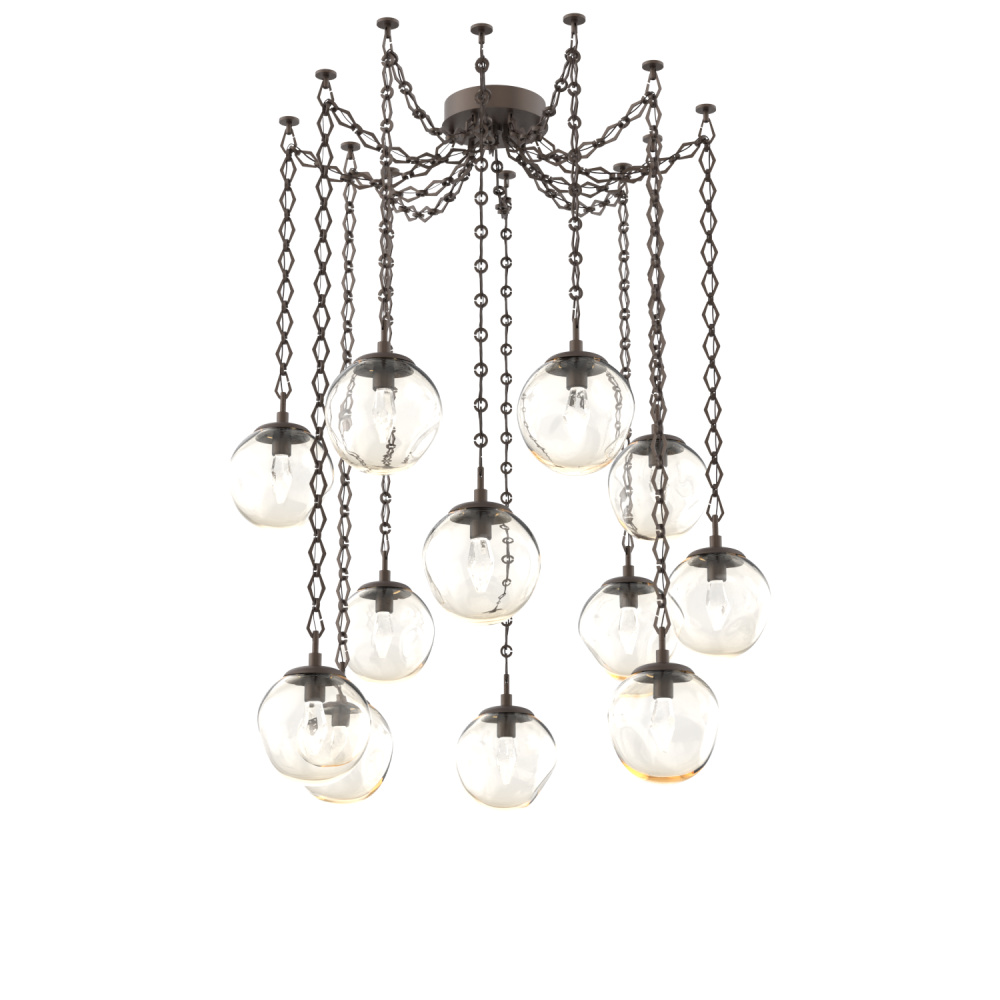 Aster LED Multi Light Pendant Multi Port Canopy Flat Bronze