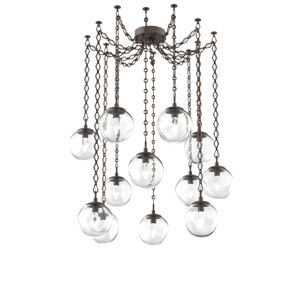 Aster LED Multi Light Pendant Multi Port Canopy Flat Bronze