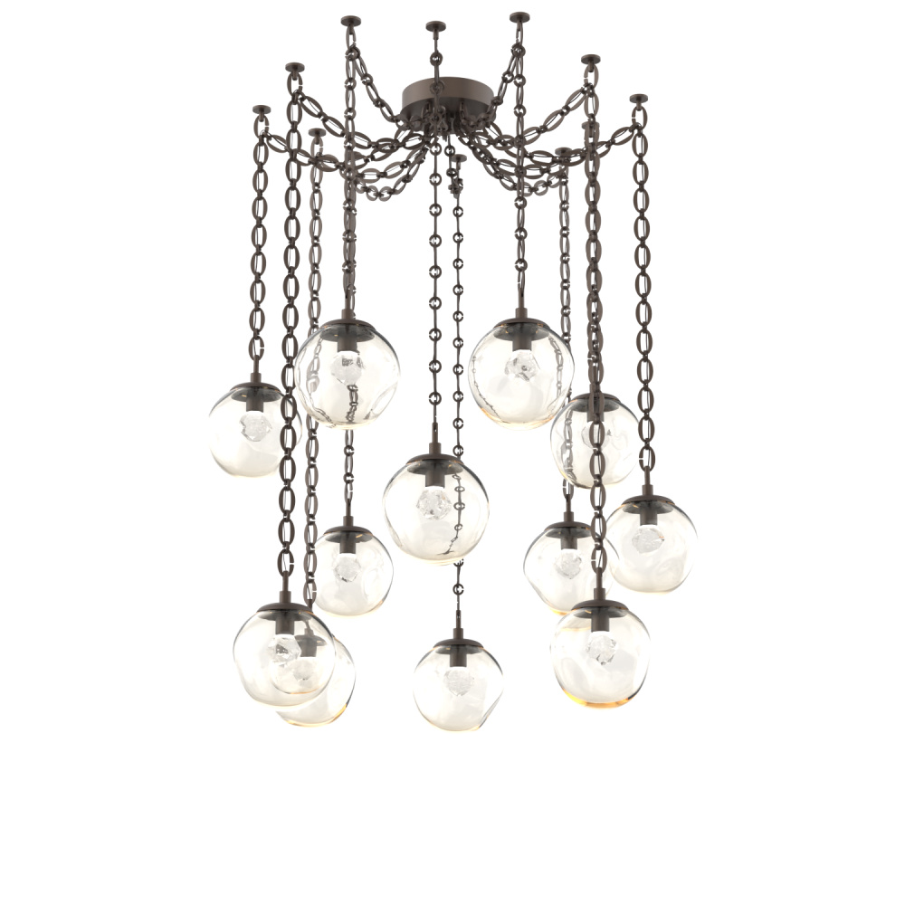 Aster LED Multi Light Pendant Multi Port Canopy Flat Bronze