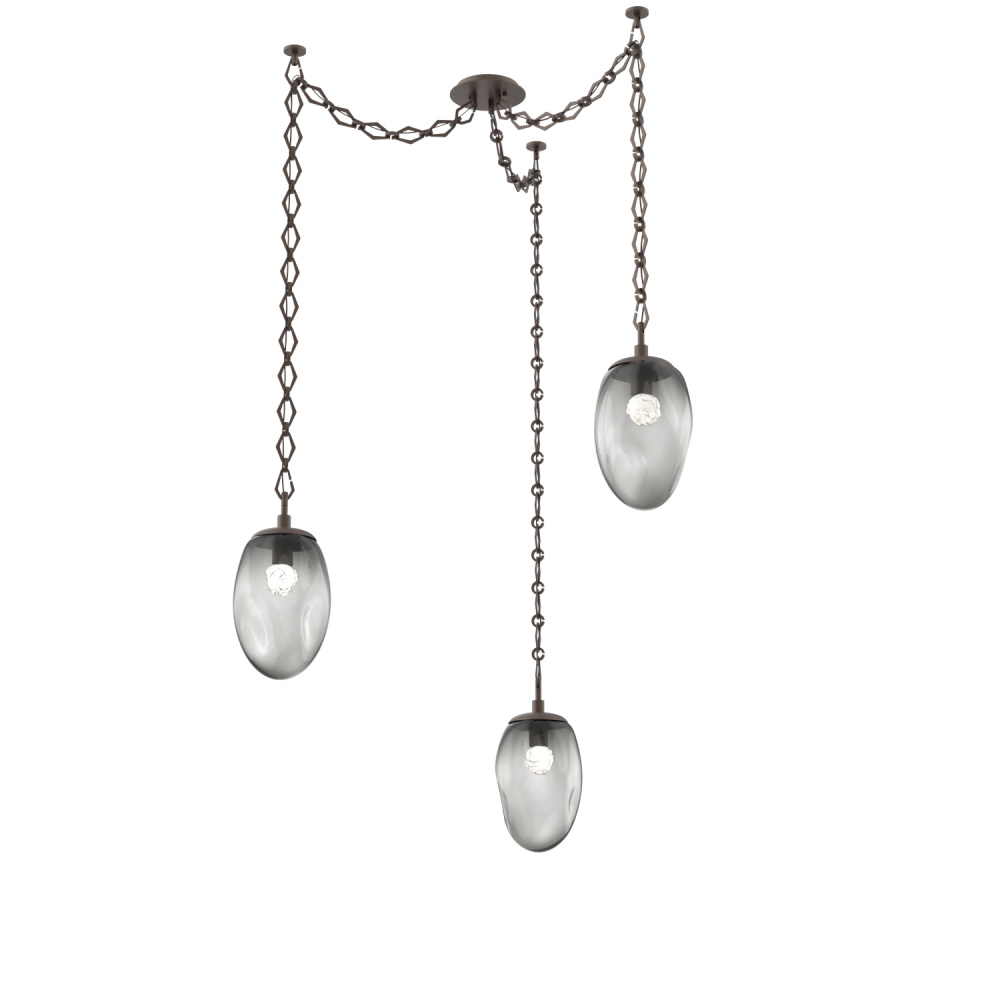 Meteo LED Multi Light Pendant Multi Port Canopy Flat Bronze