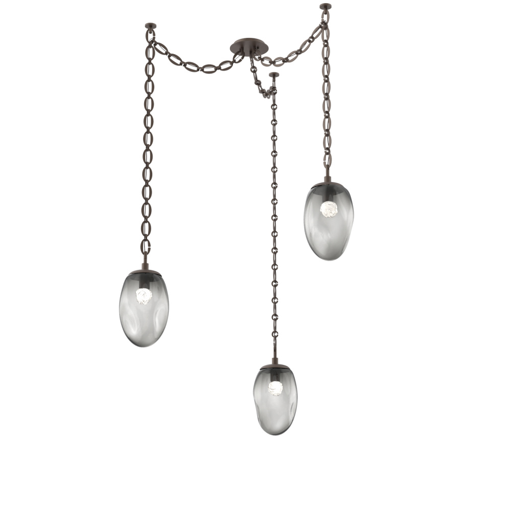 Meteo LED Multi Light Pendant Multi Port Canopy Flat Bronze