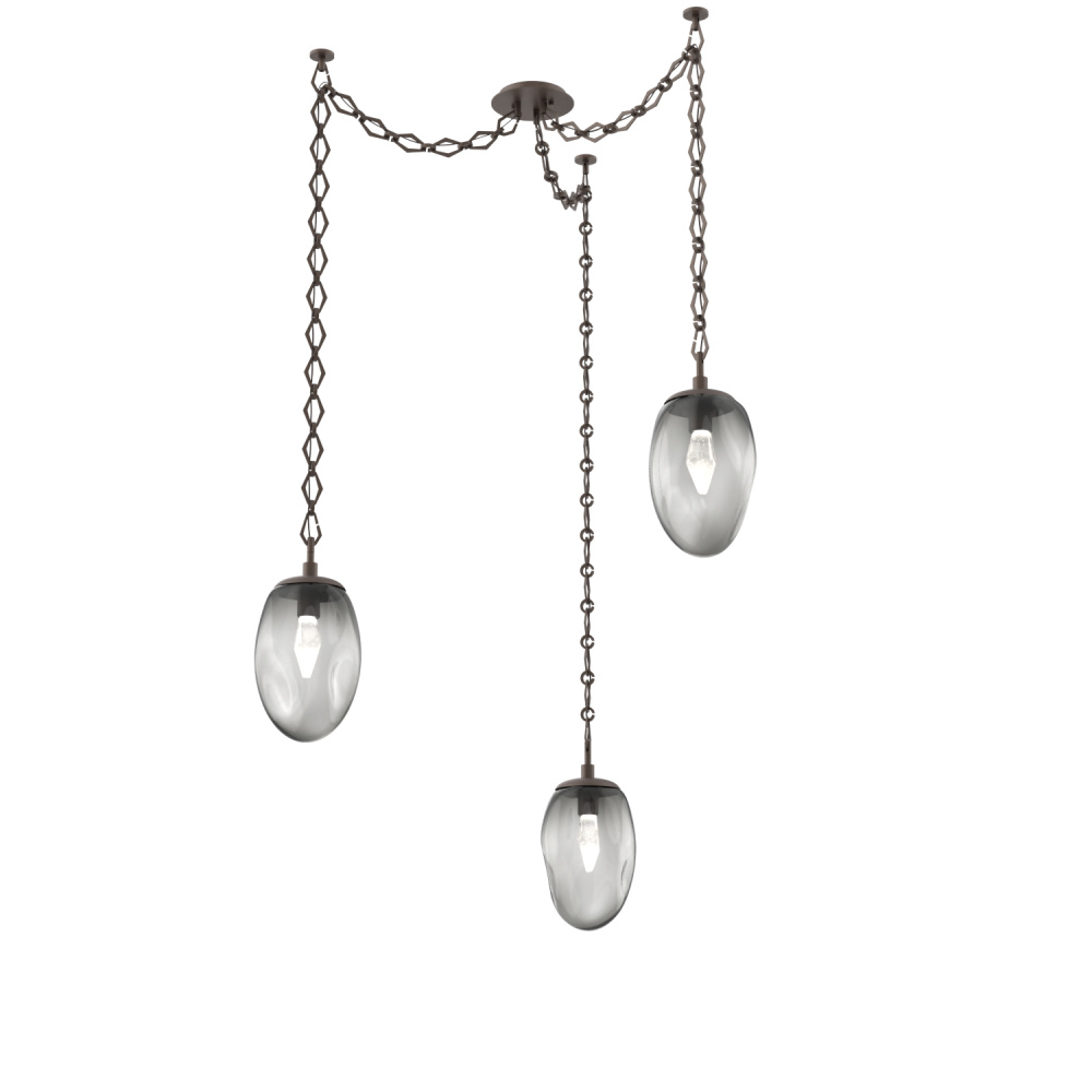 Meteo LED Multi Light Pendant Multi Port Canopy Flat Bronze
