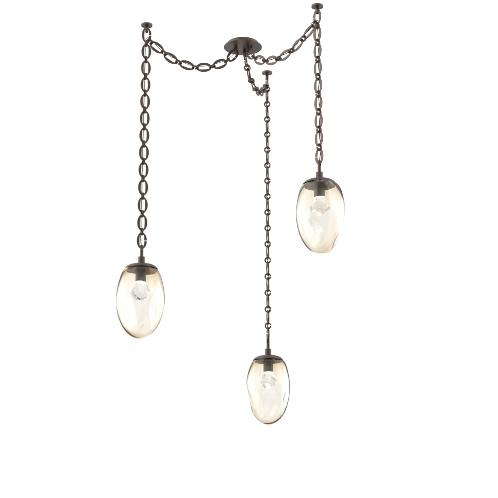 Meteo LED Multi Light Pendant Multi Port Canopy Flat Bronze