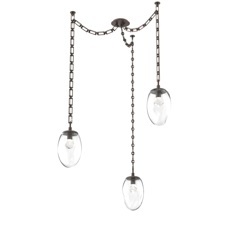 Meteo LED Multi Light Pendant Multi Port Canopy Flat Bronze