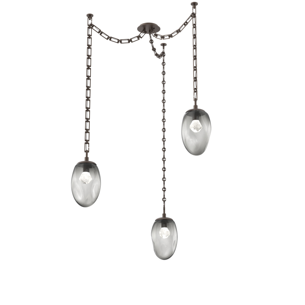 Meteo LED Multi Light Pendant Multi Port Canopy Flat Bronze