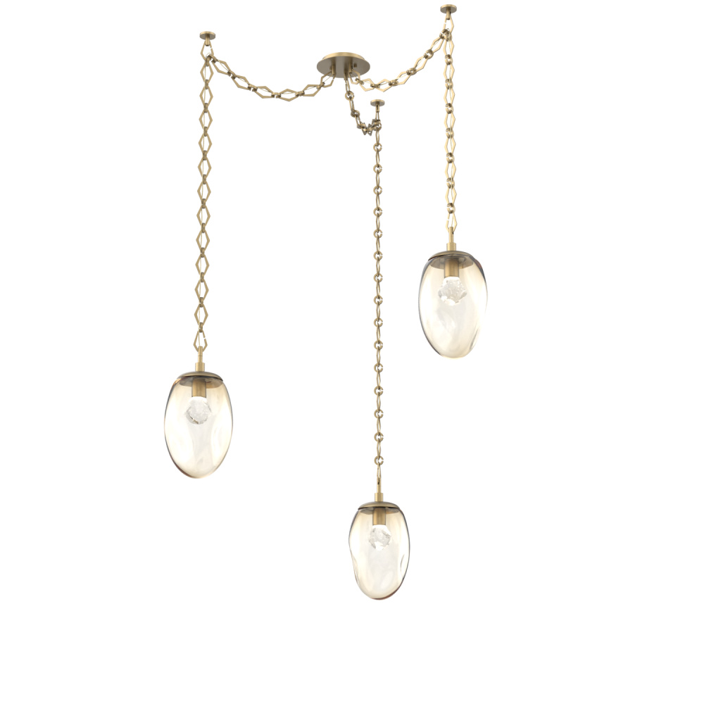 Meteo Round 3pc Swag Multi-Pendant Chain (LED)
