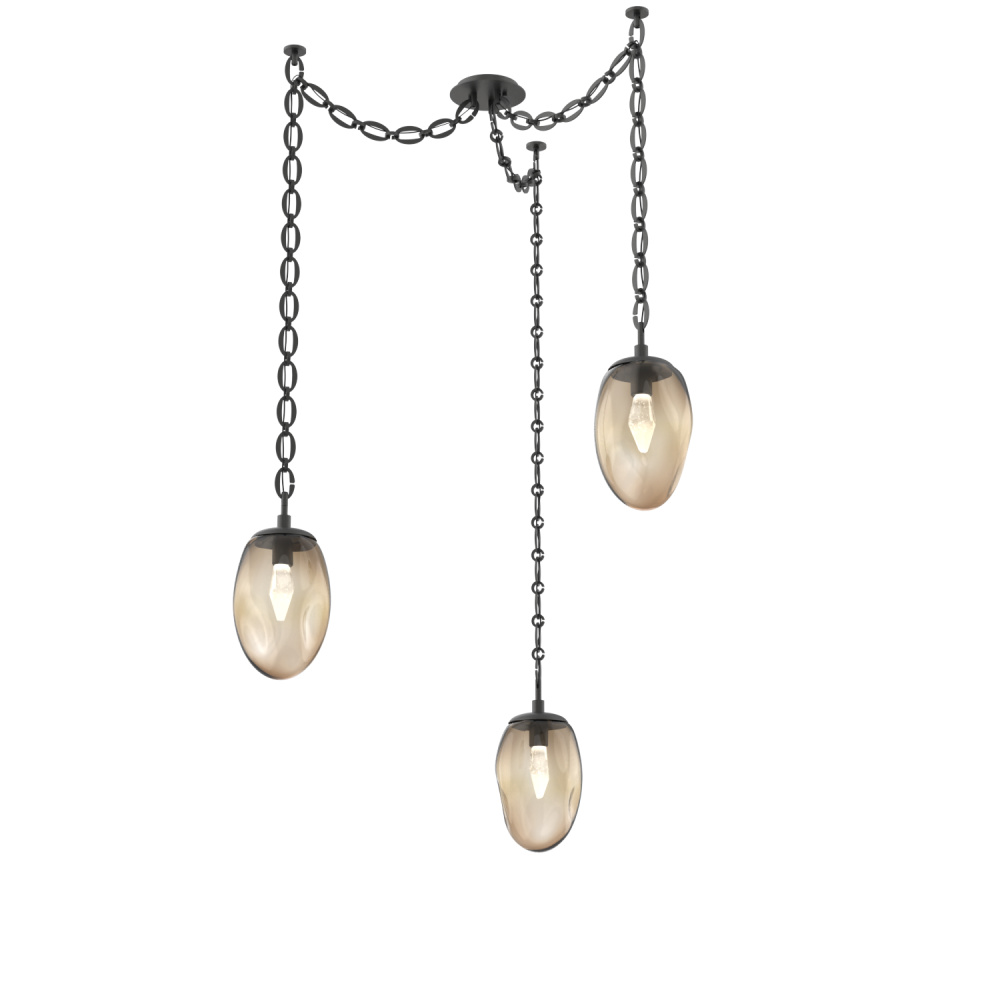 Meteo LED Multi Light Pendant Multi Port Canopy Matte Black