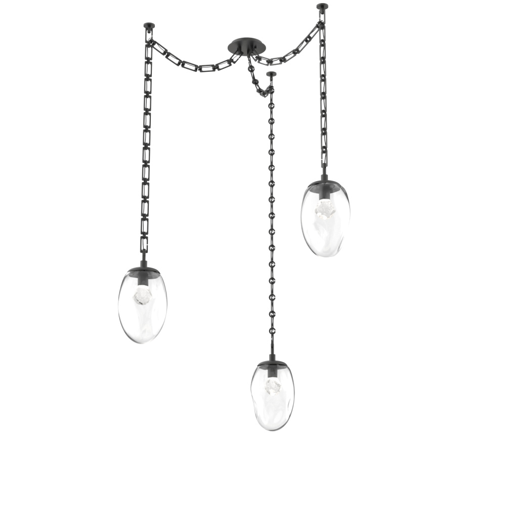 Meteo Round 3pc Swag Multi-Pendant Chain (LED)