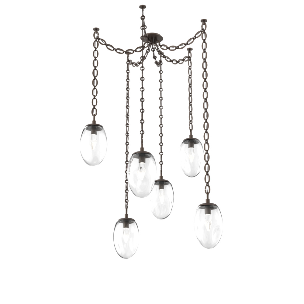 Meteo LED Multi Light Pendant Multi Port Canopy Flat Bronze