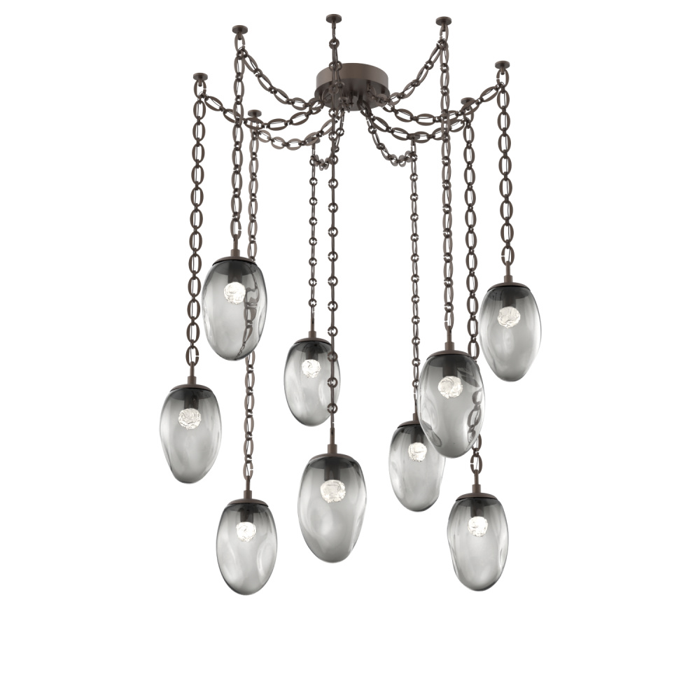 Meteo LED Multi Light Pendant Multi Port Canopy Flat Bronze