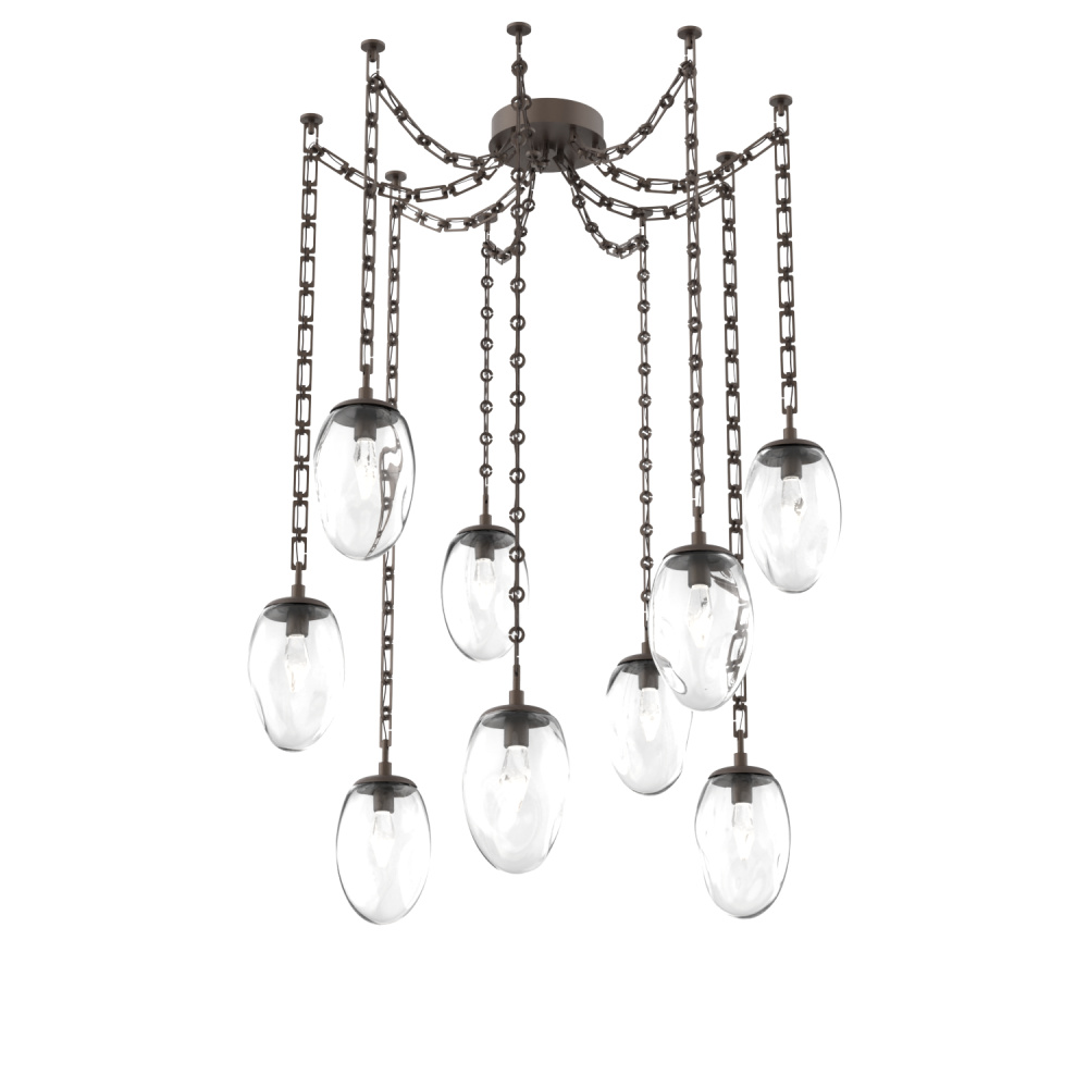 Meteo LED Multi Light Pendant Multi Port Canopy Flat Bronze