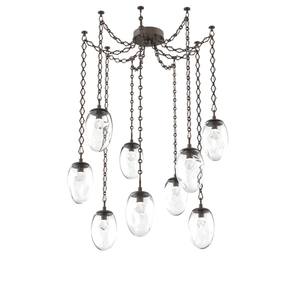 Meteo LED Multi Light Pendant Multi Port Canopy Flat Bronze
