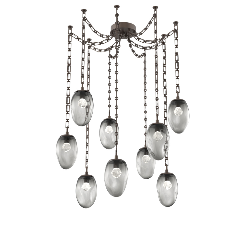Meteo LED Multi Light Pendant Flat Bronze