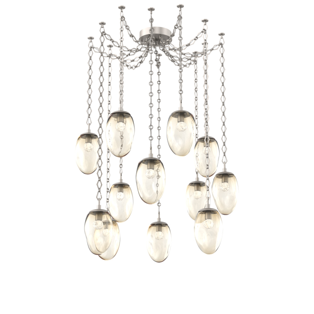 Meteo LED Multi Light Pendant Beige Silver