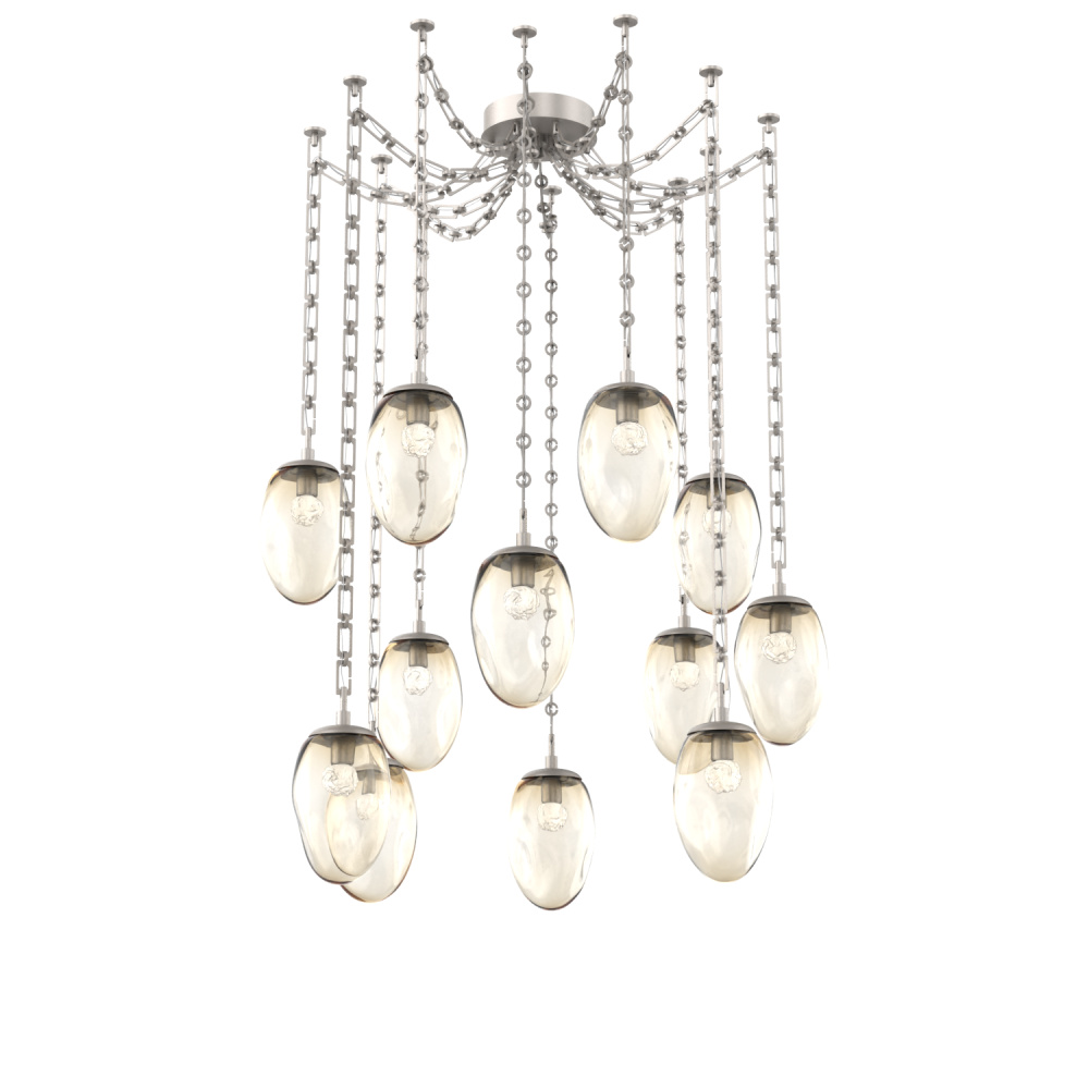 Meteo LED Multi Light Pendant Beige Silver