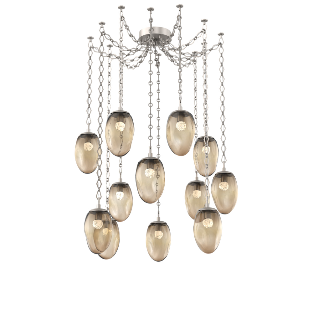 Meteo LED Multi Light Pendant Beige Silver