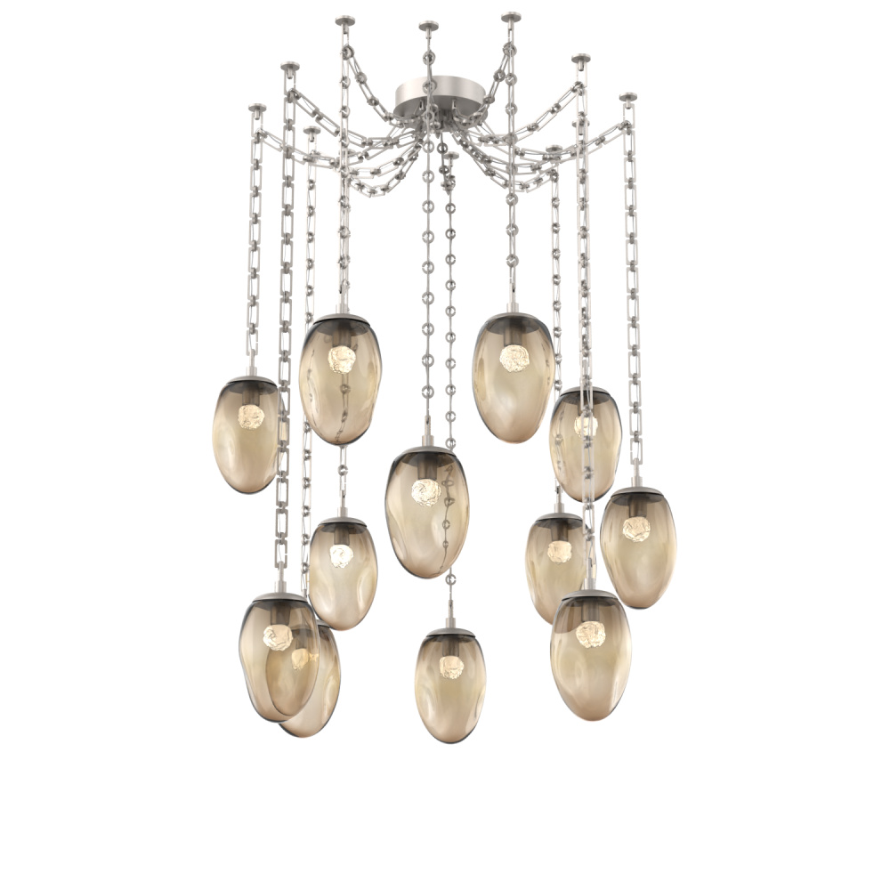 Meteo LED Multi Light Pendant Beige Silver