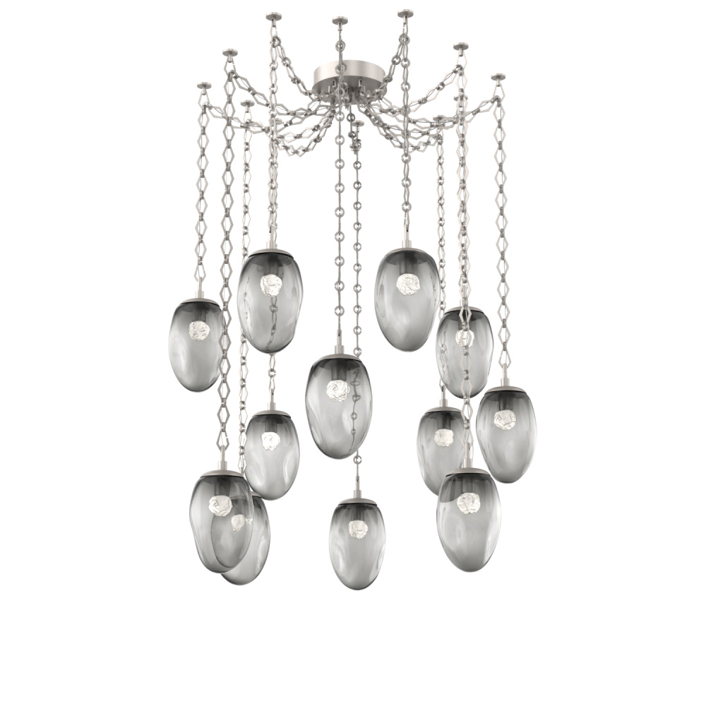 Meteo LED Multi Light Pendant Beige Silver