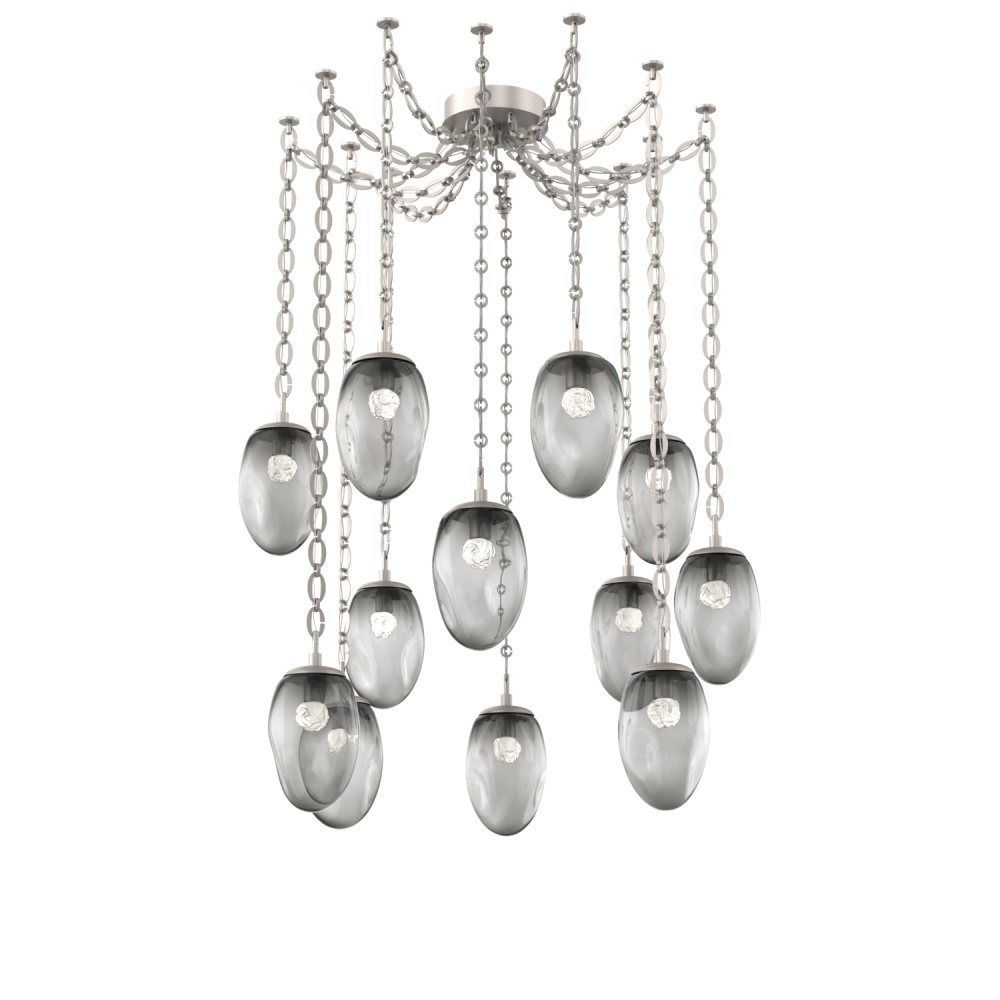 Meteo LED Multi Light Pendant Beige Silver