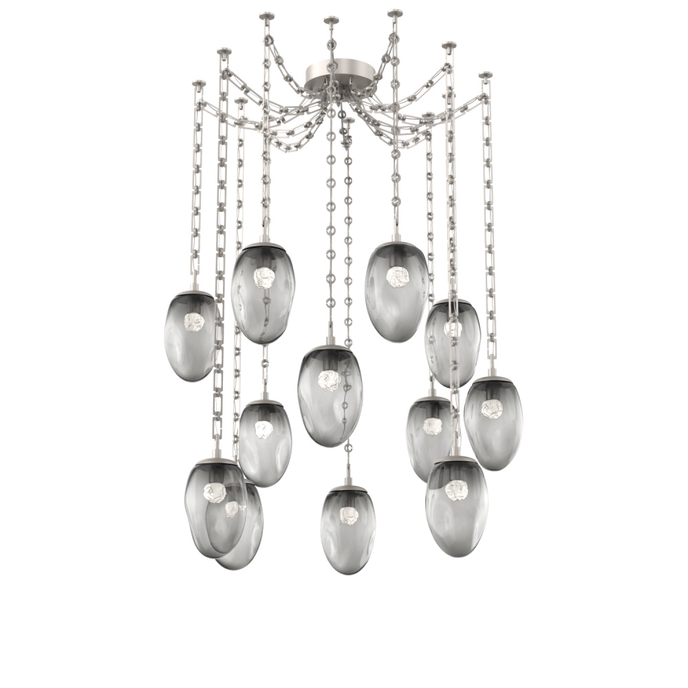 Meteo LED Multi Light Pendant Beige Silver