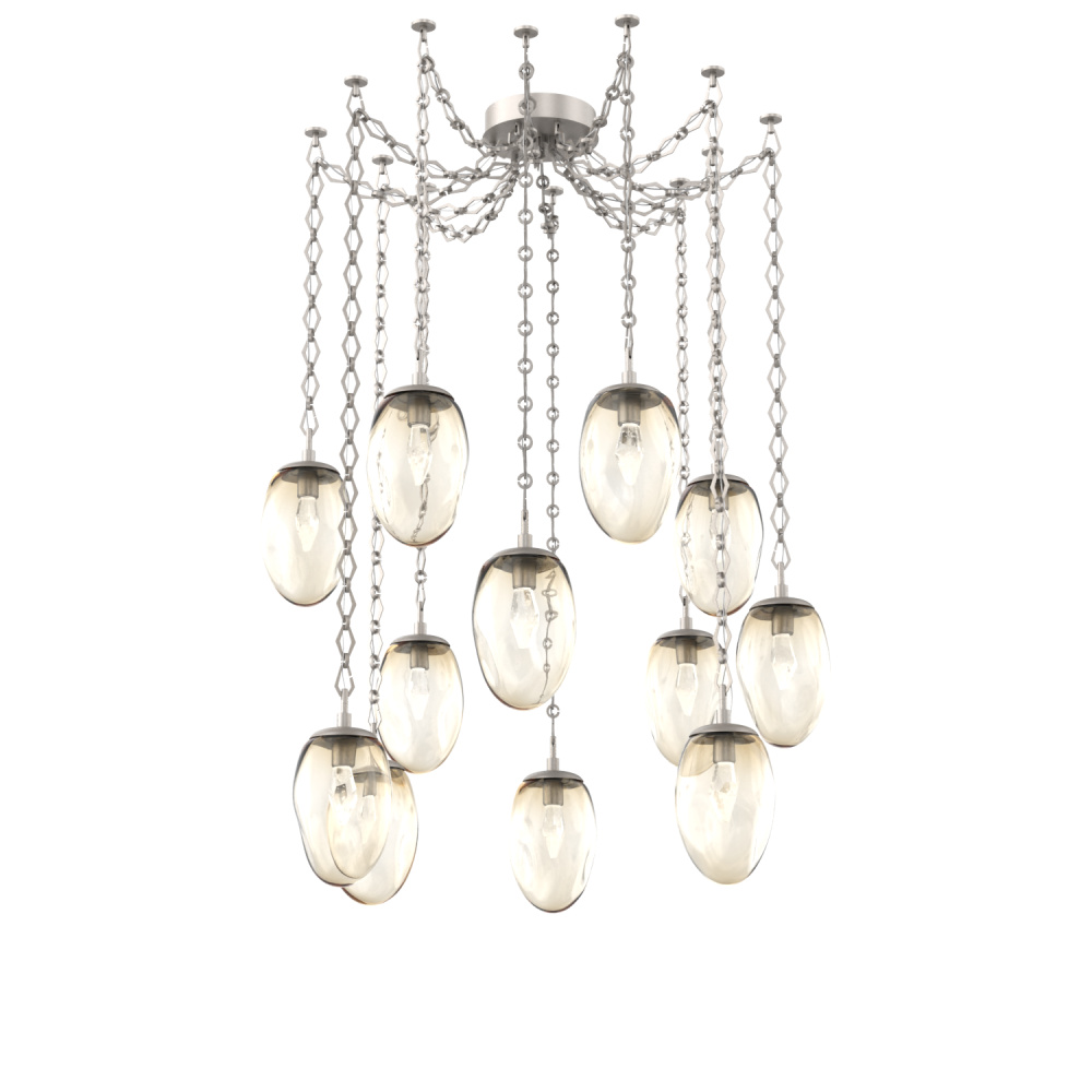 Meteo LED Multi Light Pendant Beige Silver
