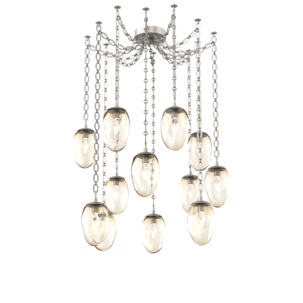 Meteo LED Multi Light Pendant Beige Silver