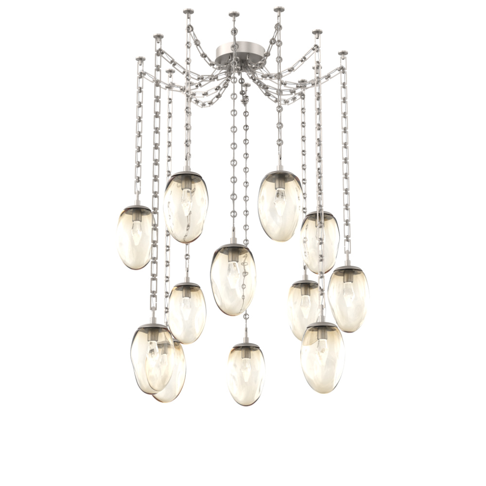 Meteo LED Multi Light Pendant Beige Silver