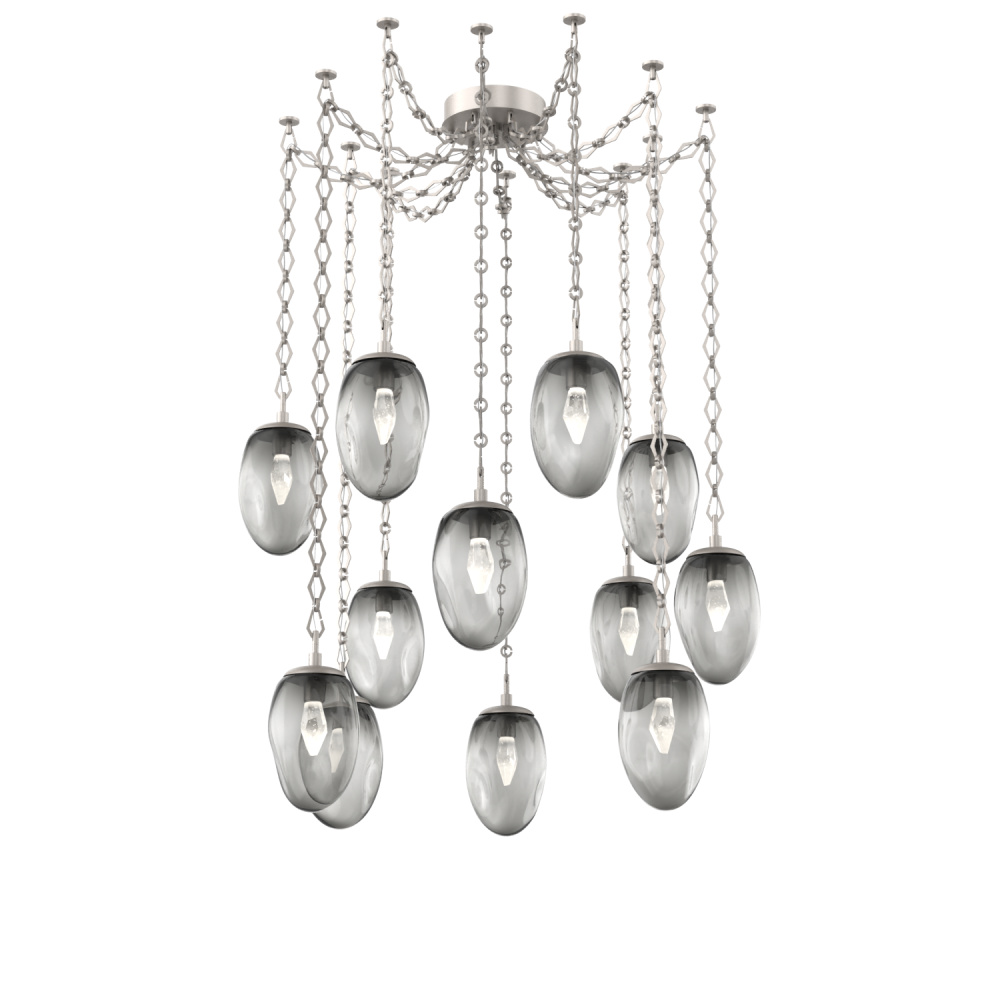 Meteo LED Multi Light Pendant Beige Silver