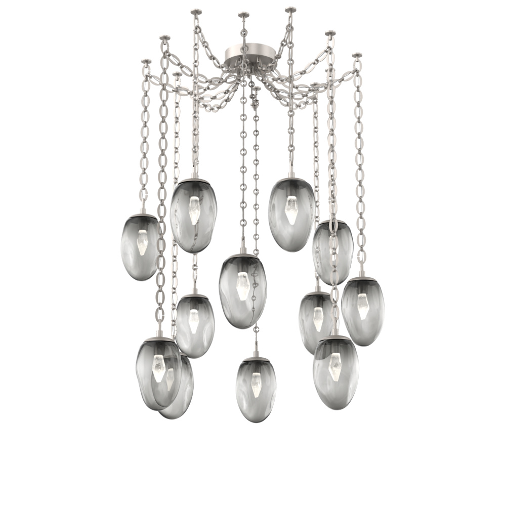 Meteo LED Multi Light Pendant Beige Silver