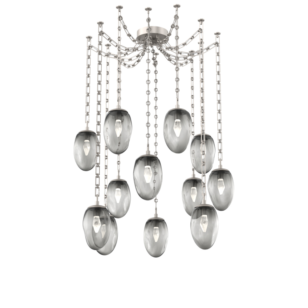 Meteo LED Multi Light Pendant Beige Silver